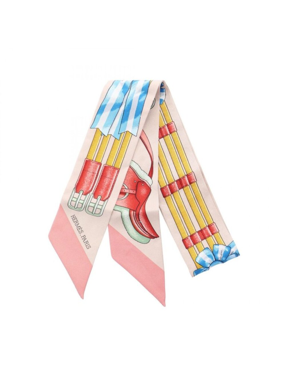 Hermes Scarf Twilly Jumping Ribbon Silk